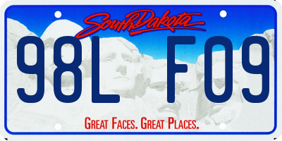 SD license plate 98LF09