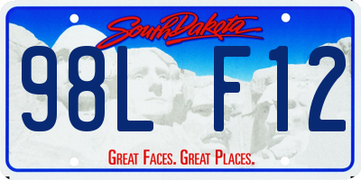 SD license plate 98LF12