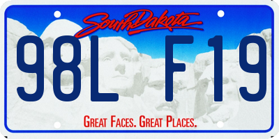SD license plate 98LF19