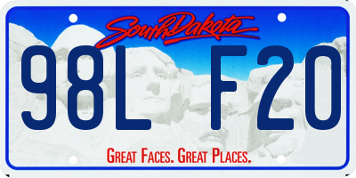 SD license plate 98LF20