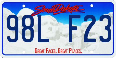 SD license plate 98LF23