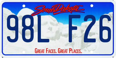 SD license plate 98LF26