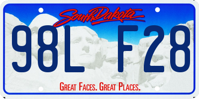 SD license plate 98LF28