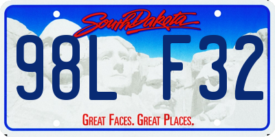 SD license plate 98LF32