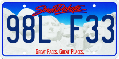 SD license plate 98LF33