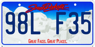 SD license plate 98LF35