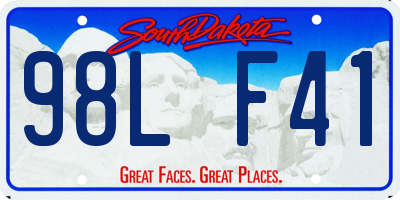 SD license plate 98LF41