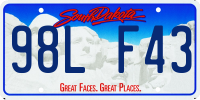 SD license plate 98LF43