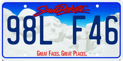 SD license plate 98LF46