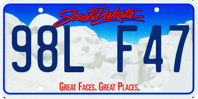 SD license plate 98LF47