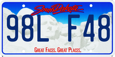 SD license plate 98LF48