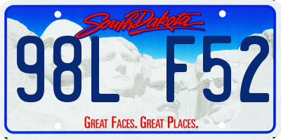 SD license plate 98LF52
