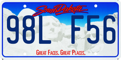SD license plate 98LF56