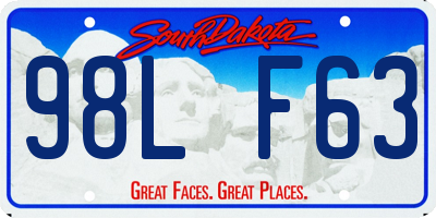 SD license plate 98LF63