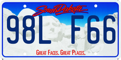 SD license plate 98LF66