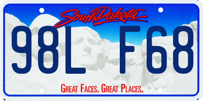 SD license plate 98LF68