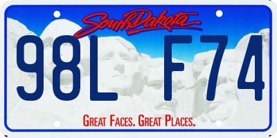 SD license plate 98LF74