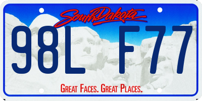 SD license plate 98LF77