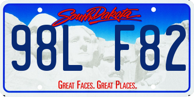 SD license plate 98LF82