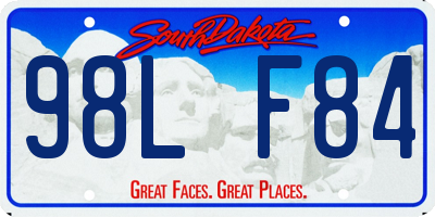 SD license plate 98LF84