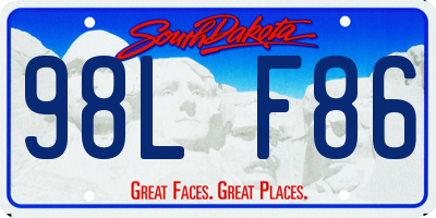 SD license plate 98LF86