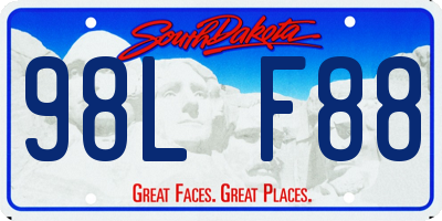 SD license plate 98LF88