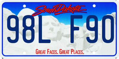 SD license plate 98LF90