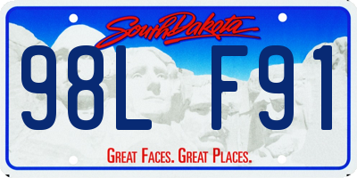 SD license plate 98LF91