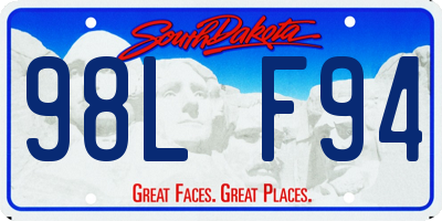 SD license plate 98LF94