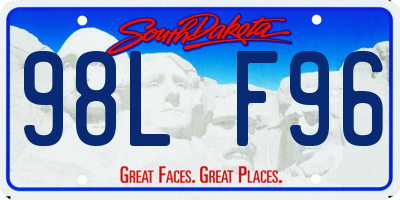 SD license plate 98LF96