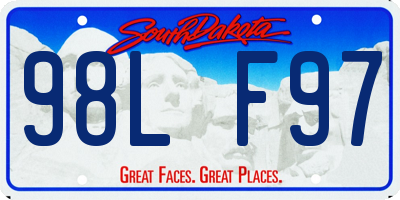 SD license plate 98LF97