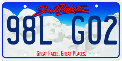 SD license plate 98LG02