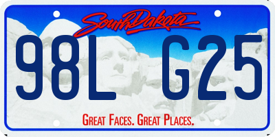 SD license plate 98LG25