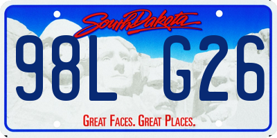 SD license plate 98LG26