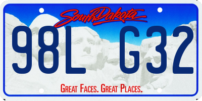 SD license plate 98LG32