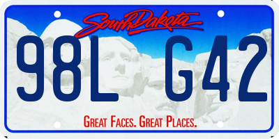 SD license plate 98LG42