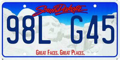 SD license plate 98LG45