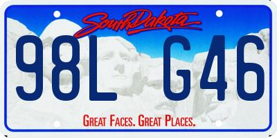 SD license plate 98LG46