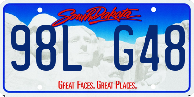 SD license plate 98LG48