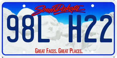 SD license plate 98LH22