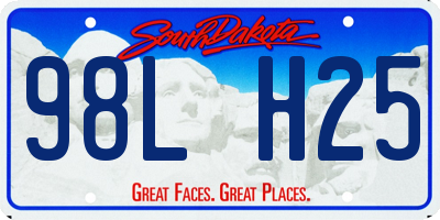 SD license plate 98LH25