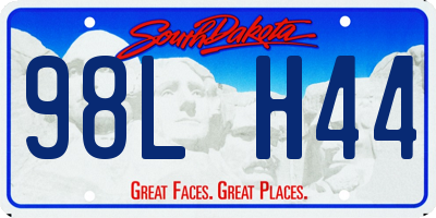 SD license plate 98LH44