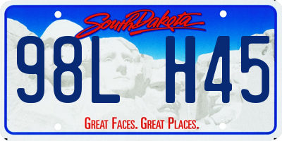 SD license plate 98LH45