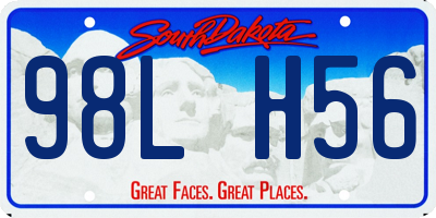 SD license plate 98LH56