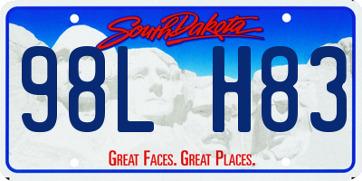 SD license plate 98LH83