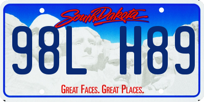 SD license plate 98LH89