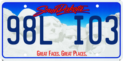 SD license plate 98LI03