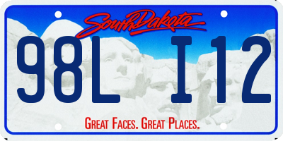 SD license plate 98LI12