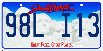 SD license plate 98LI13