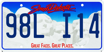 SD license plate 98LI14